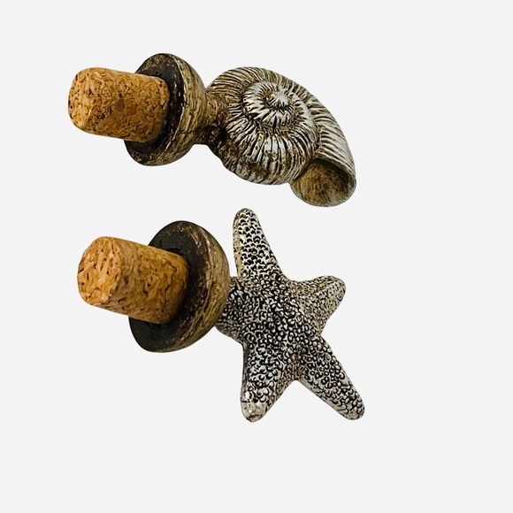 Nautical Glass Bottles with Starfish Shell  Beach Decor - Picture 7 of 9